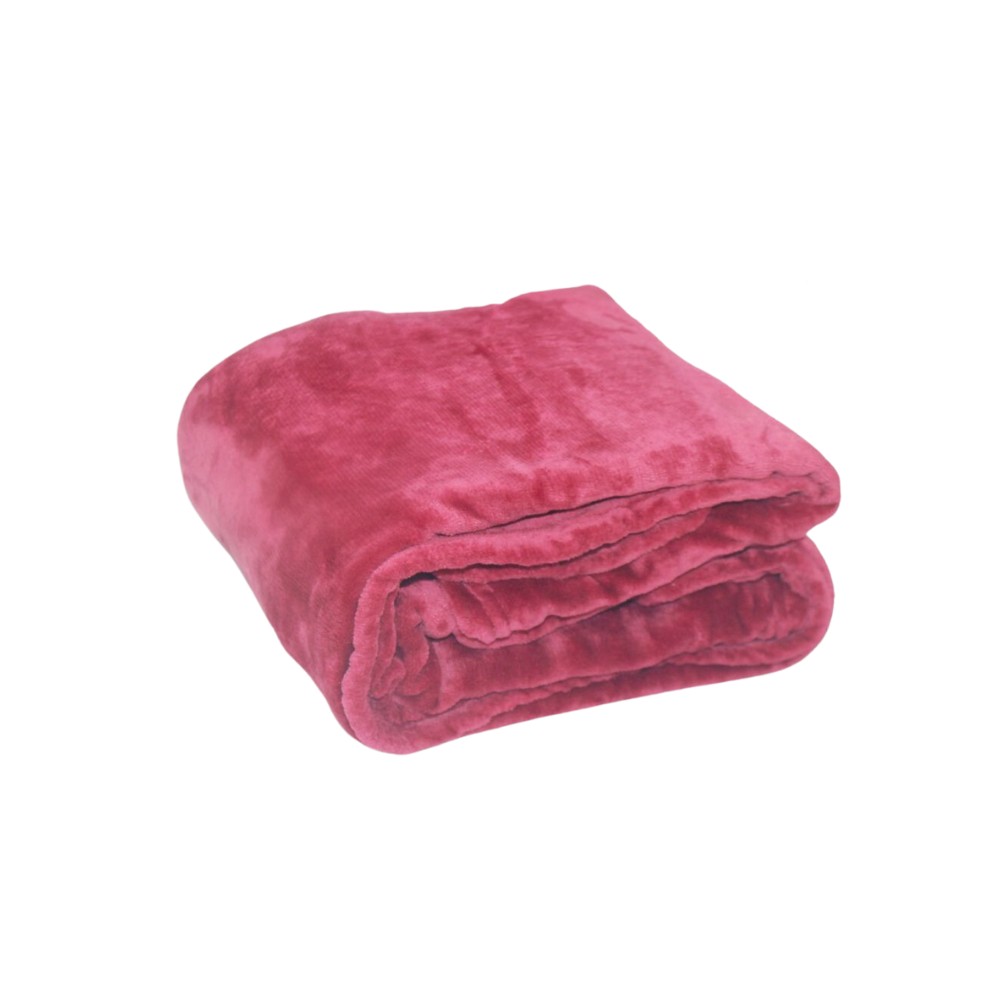 FLEECE BLANKET MAROON 1.8X2.0