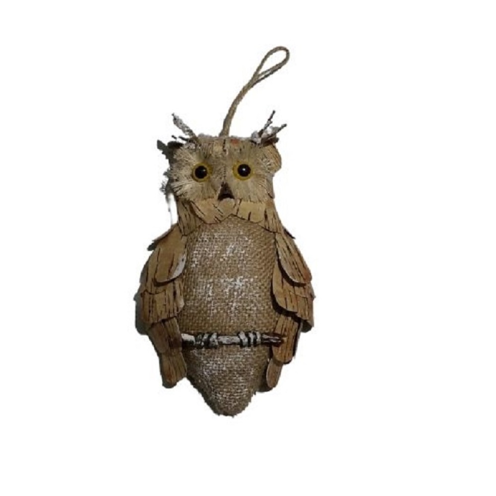 Rustic Christmas Hanging Ornament Owl