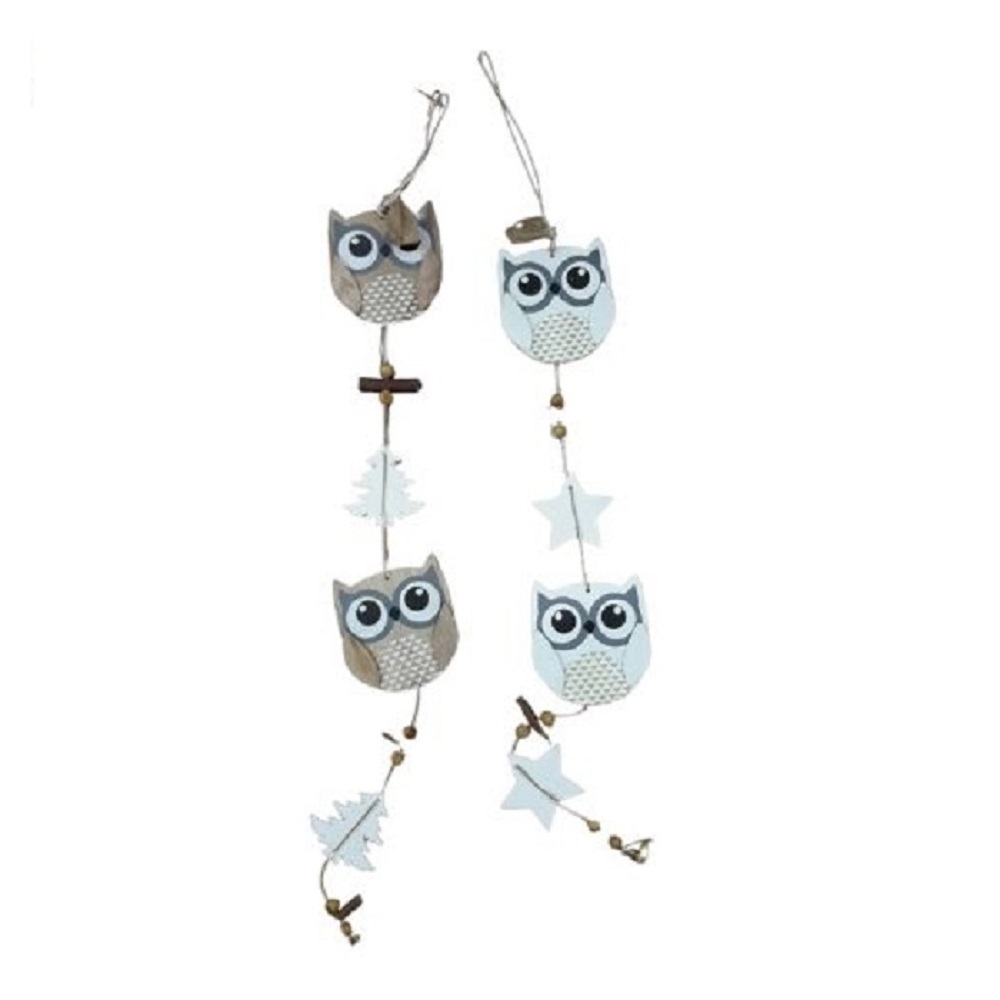 Wooden Owl Hanging Ornament