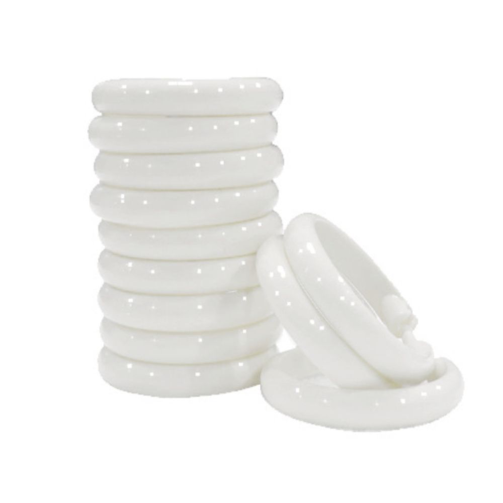 Shower Curtain 12 Piece O-Rings 3.9cmx5.8cm Black, Choco, Cream and White