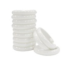 Shower Curtain 12 Piece O-Rings 3.9cmx5.8cm Black, Choco, Cream and White