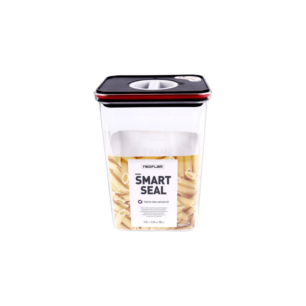 NEOFLAM Smart Seal Container, Food Storage 2.8 Liter Black