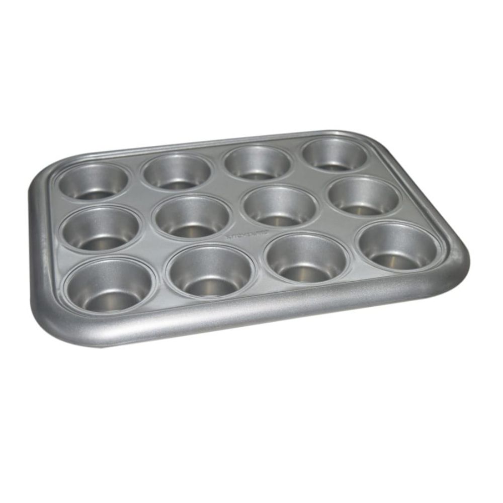 KITCHEN PRO Premium Non-Stick Coating 12 Cup Muffin Pan Baking Pan 38 �� 29.5 �� 3.5 cm