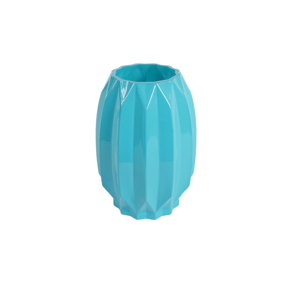 Decorative Ceramic Vase Glass Blue GC-Z-1