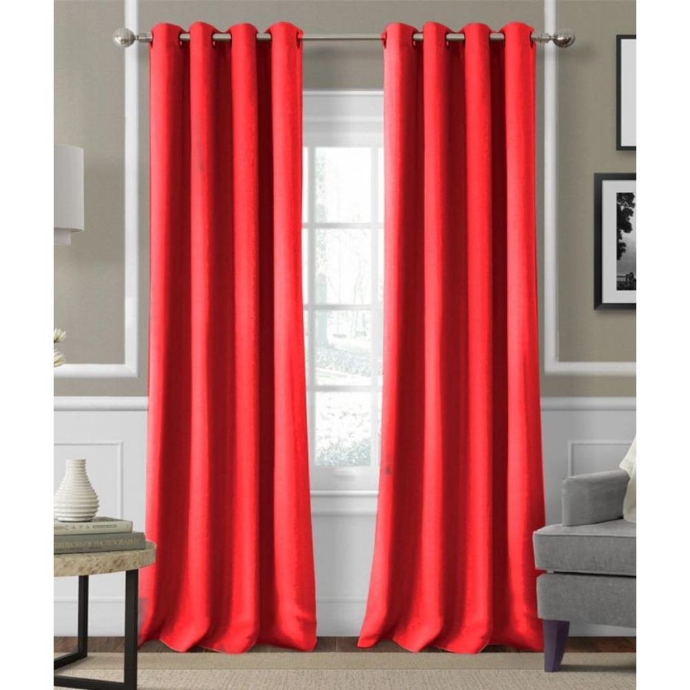 HOMETHREADS Window Curtain 50x84 Red
