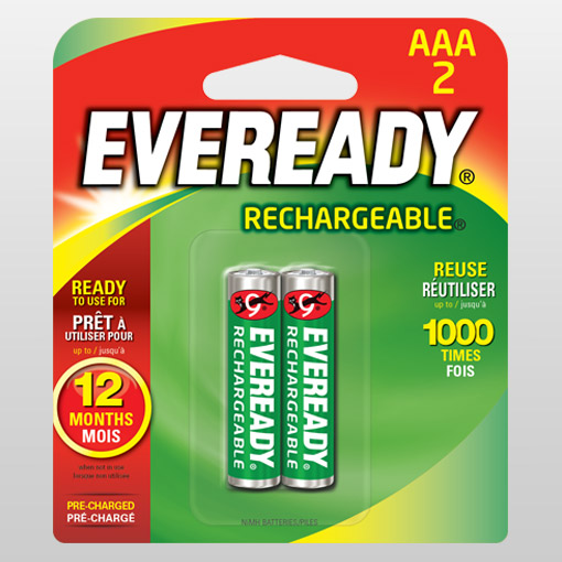 Eveready Re12Bp2 Rechargeable Battery AAA by 2s