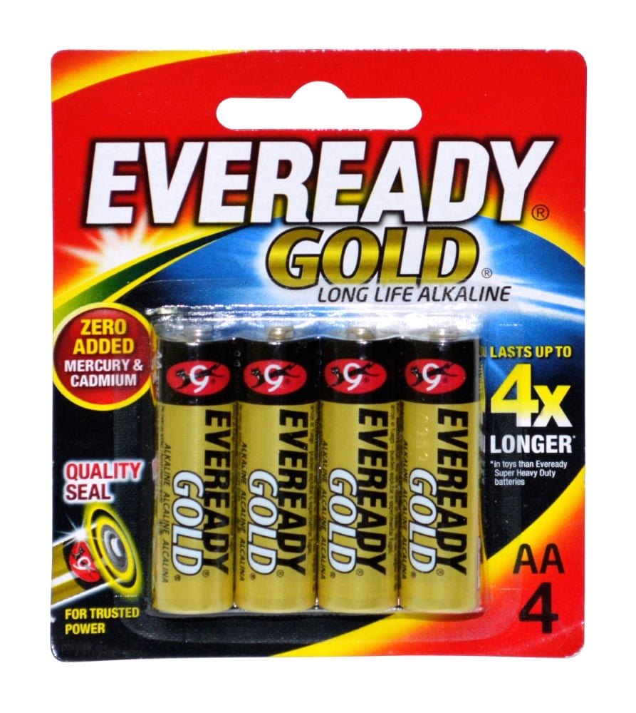Eveready A91Bp4 Gold Alkaline Battery AA by 4s
