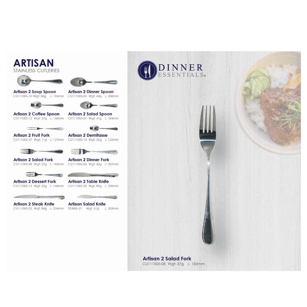 Dinner Essential Artistan 2 Salad Fork 183mm
