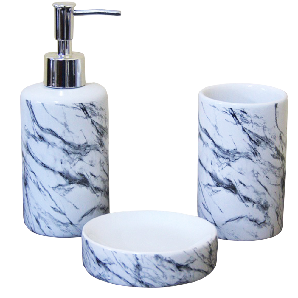 EZ SPACES 3PC CERAMIC BATH SET C500