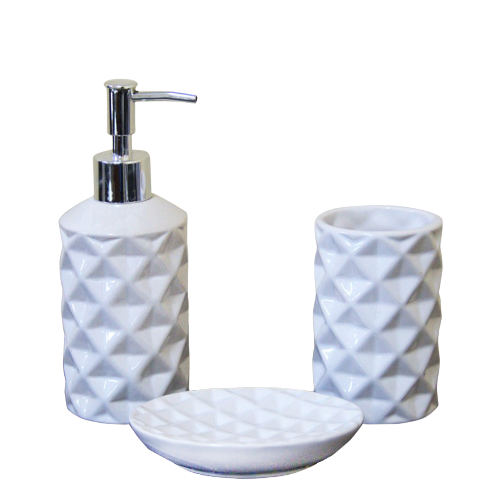 EZ SPACES 3PC CERAMIC BATH SET C700 WHT