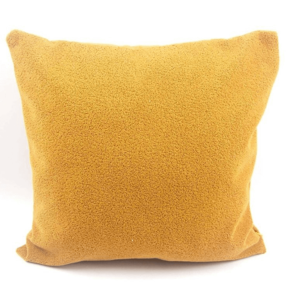 Throw Pillow Case Suede Plain 18" X 18" Mustard