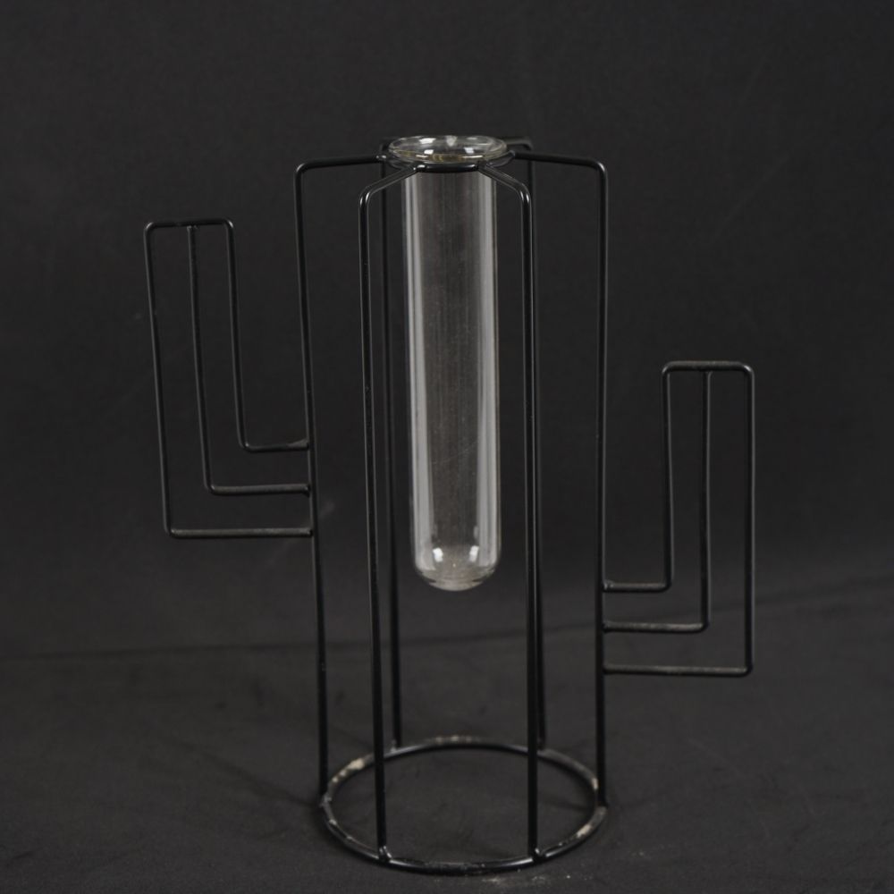 Metal Stand with Glass Test tube Vase
