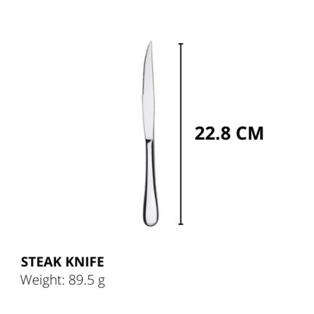 Lianyu Stainless Steel Knife, Durable Metal Knife,Steak Knife,Silverware Knife 22.8CM