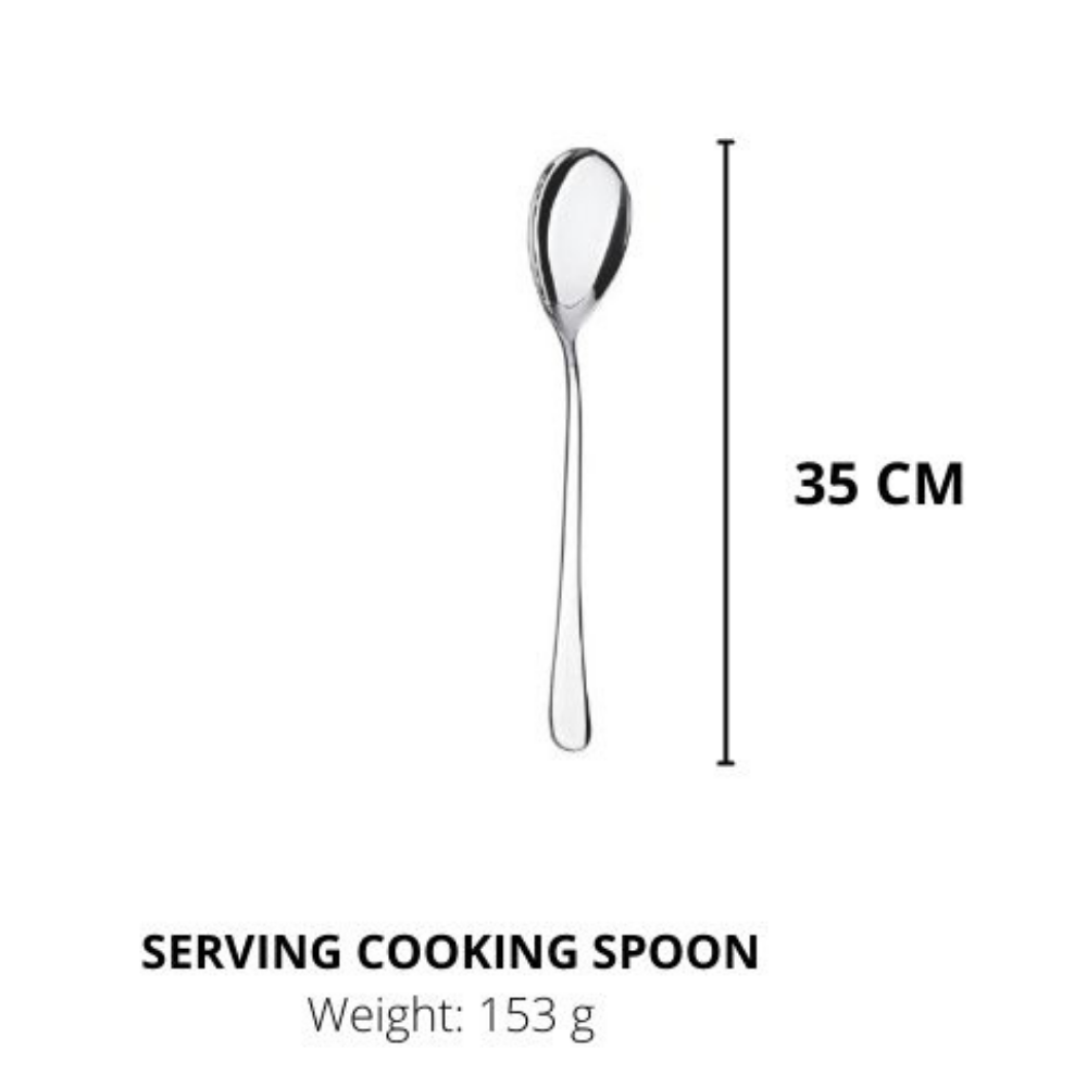 Lianyu Stainless Steel, Durable Metal,Serving Cooking Spoon,Silverware 35CM
