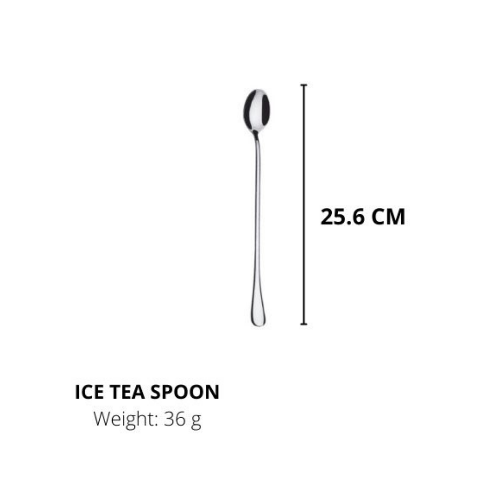 Lianyu Stainless Steel Spoons, Durable Metal Spoons,Ice Teaspoon,Silverware 25.6CM