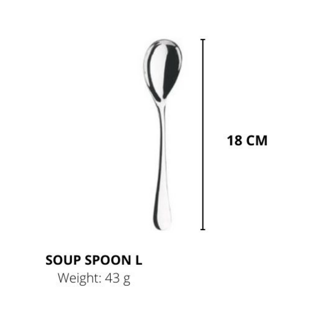 Lianyu Stainless Steel Spoons, Durable Metal Spoons,Dinner Spoon,Silverware Spoon 18CM