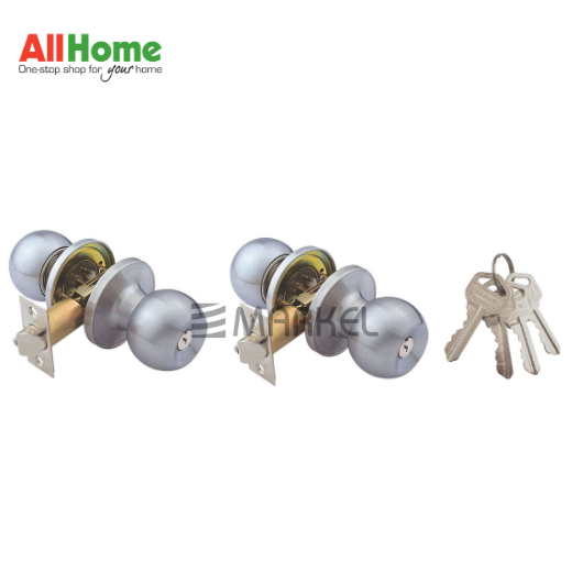 Markel Adk7-Me002/2Ss Door Knob Entrance Tubular Lockset 2-Keys G2 Stainless Steel