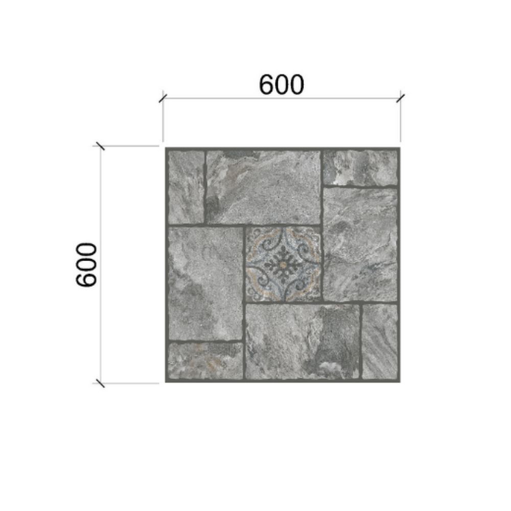 ROSSIO PIL 60X60 68837 KWAREMONT DK GRAY