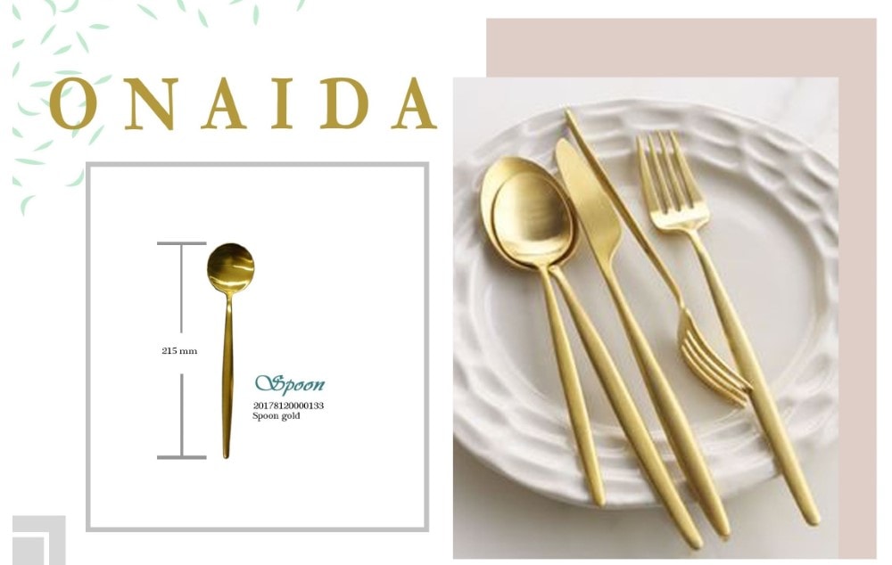 ONAIDA 215mm Dinner Spoon Gold