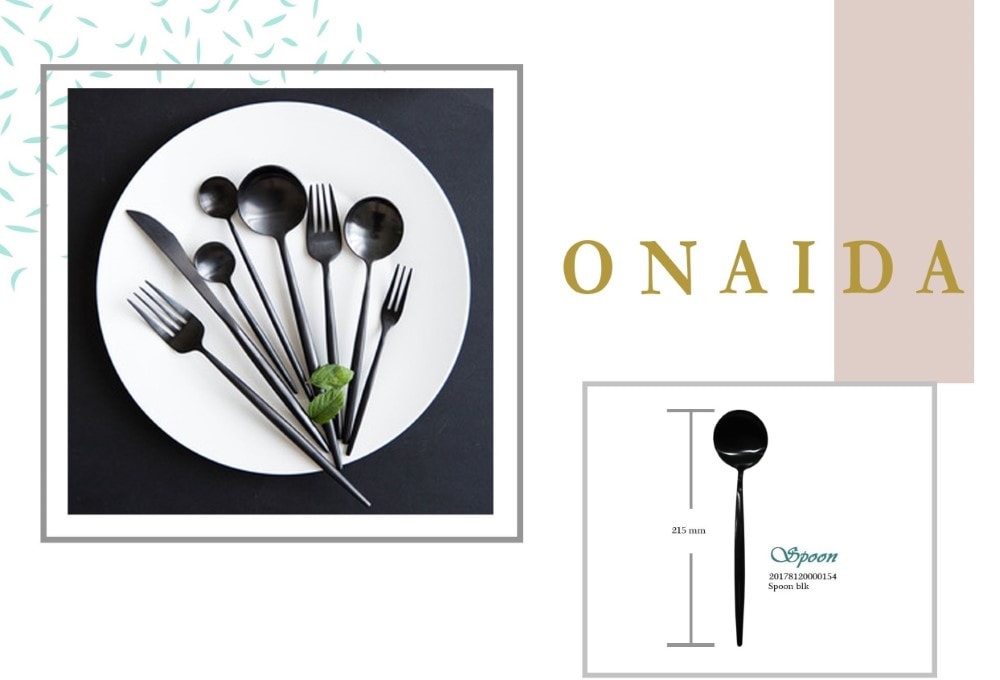 ONAIDA 215mm Dinner Spoon Black
