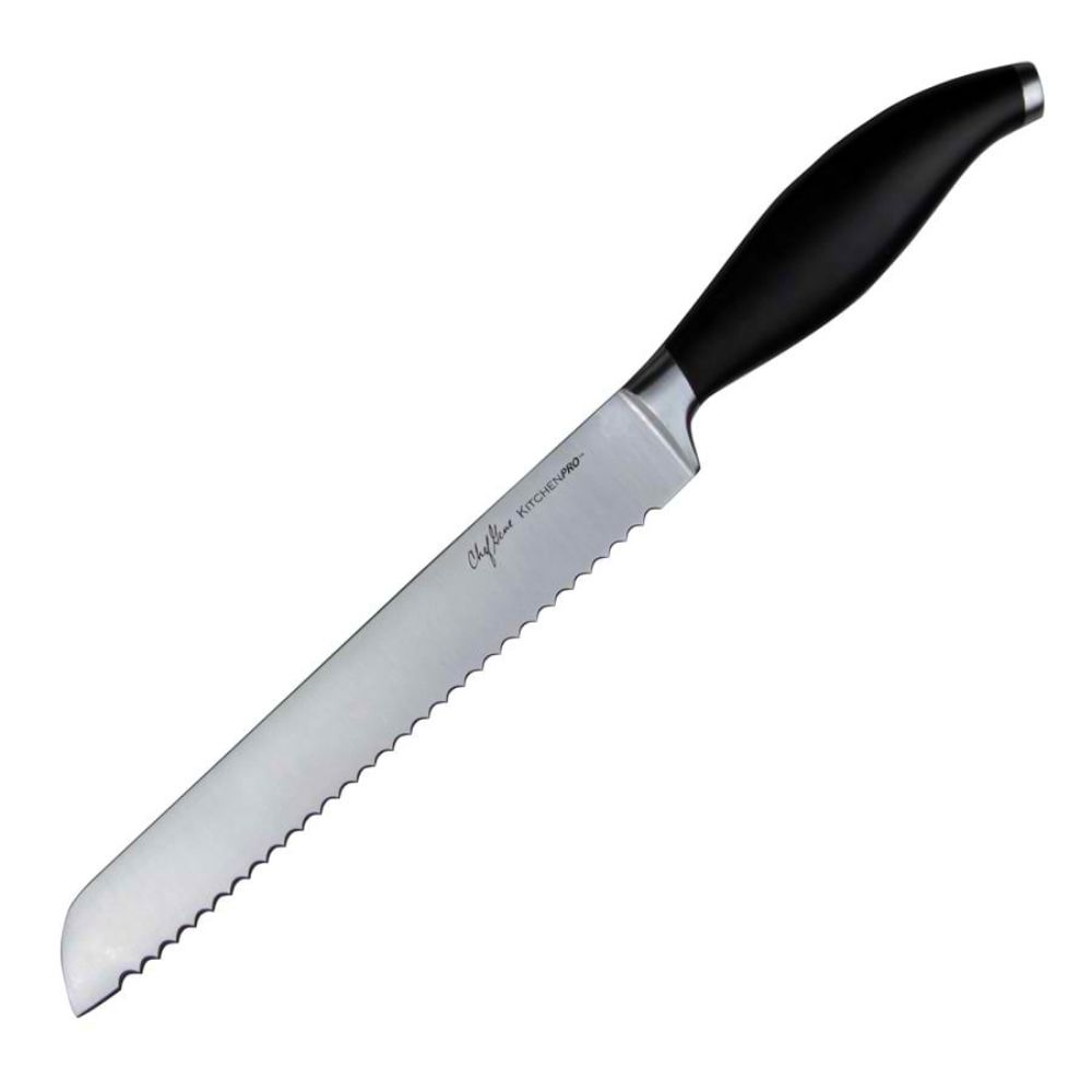 KITCHEN PRO 8 inches Sharp Cutting Edge Serrated Knife with Flair Handle