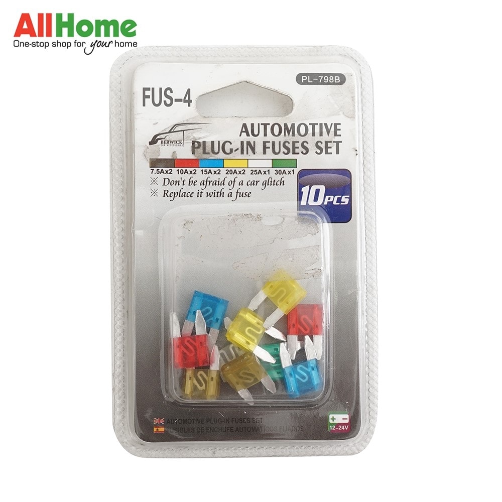 BERWICK LA798B Auto Plug-In Fuse Set 10 Pcs