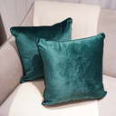 STYLE & COLLECTION Throw Pillow Case Velvet 18" x 18" Forest Green 