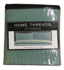 HT 20X30 GREEN/L.GREEN QUILT 2PC P CASE