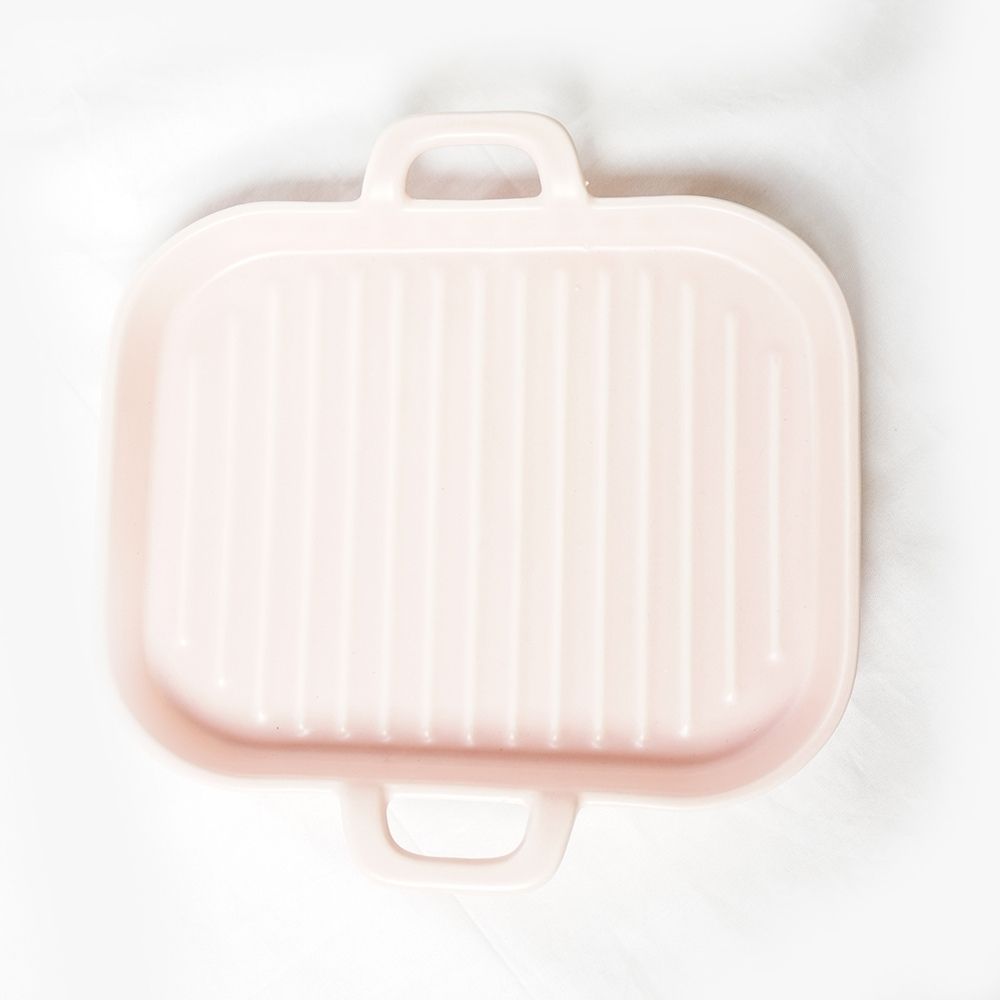 Square Ceramic Bake Dish Plate Double Handle