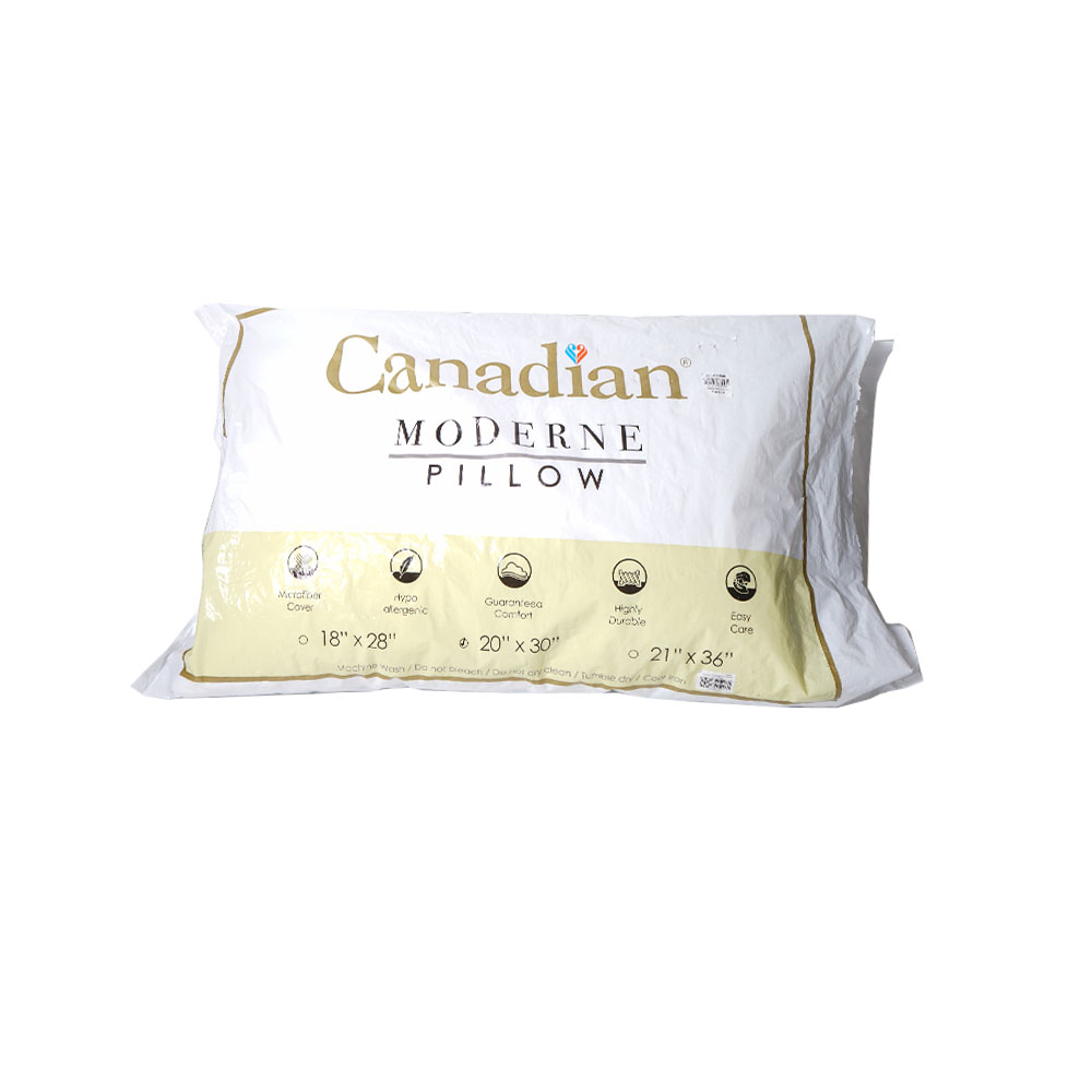 CANADIAN Moderne Bed Pillow White With Multiple Size Variations