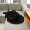 Faux Fur Rug Black 