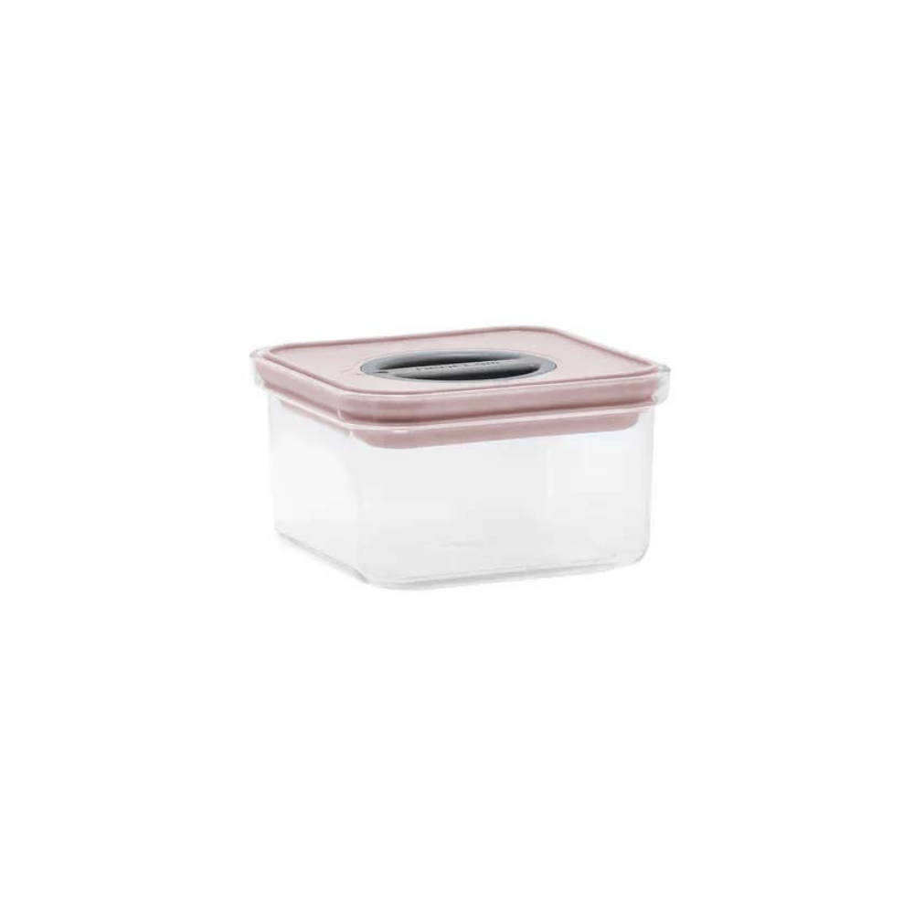 NEOFLAM Smart Seal Container Square, Food Storage 0.6 Liter Pink