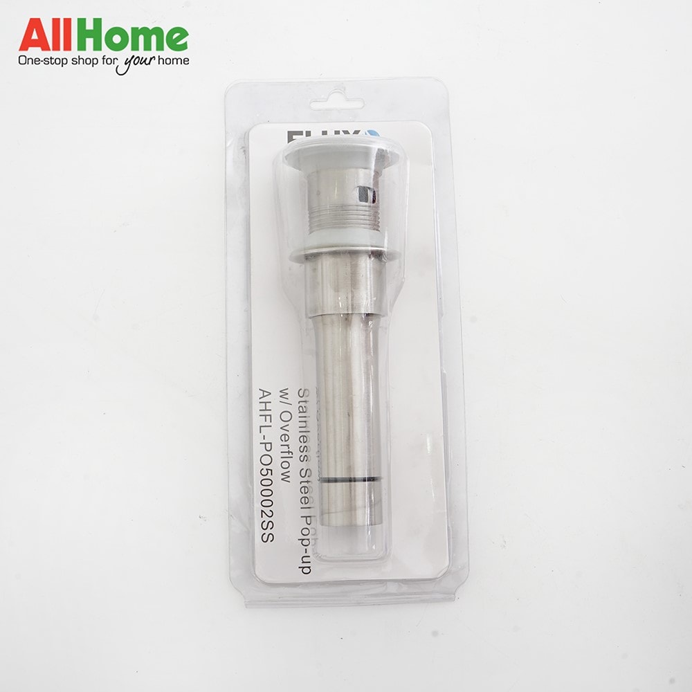 Fluxo Ahfl-Po50002Ss Steel Pop-Up w/ Overflow