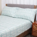  Linen N Things Bedsheet Cotton 300 Thread Count Green Stripe