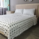 Linen N Things 4pcs Set Bedsheet Cotton 300 Thread Count Cube