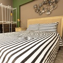 Linen N Things 4pcs Set Bedsheet Cotton 300 Thread Count Stripe