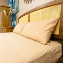 Linen N Things 3pcs Set Bedsheet Cotton 300 Thread Count Beige