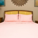 LINENS N' THINGS 4 Piece Set Bedsheet Cotton 300 Thread Count Light Pink With Multiple Size Variations