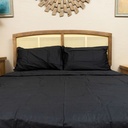 LINENS N' THINGS 4 Piece Set Bedsheet Cotton 300 Thread Count Black With Multiple Size Variations