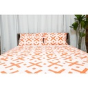 LIFESTYLE PICK N' GO 3 Piece Set Bedsheet Cotton-Blend Marmalade With Multiple Size Variations