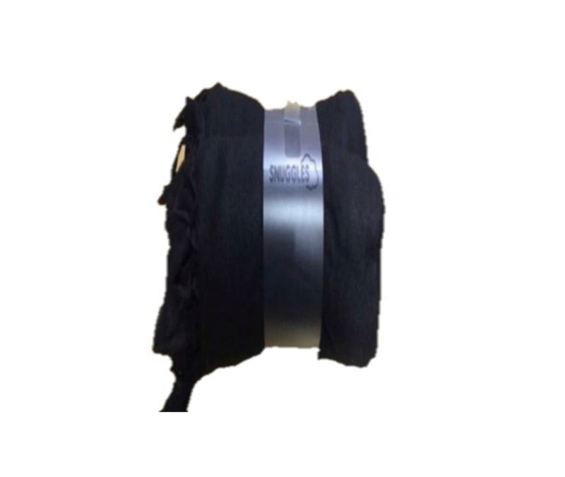 SNUGGLES Blanket Polar Fleece Ribbon 60" x 90" Navy Blue