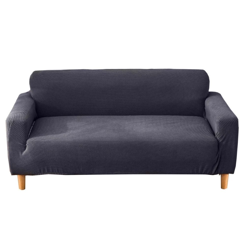 URBAN COMFORT Fleece Sofa Cover Dark Gray With  Multiple Size Variations