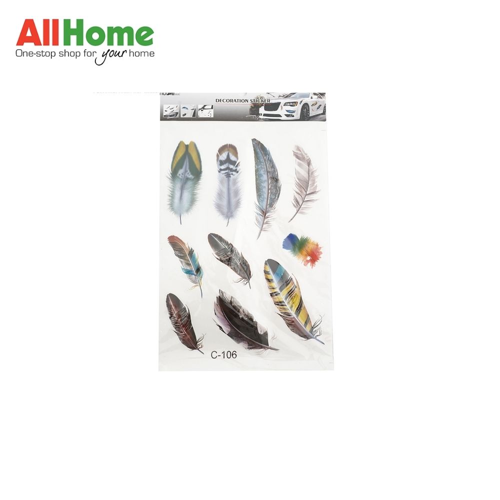 BERWICK Car Feather Sticker Assorted