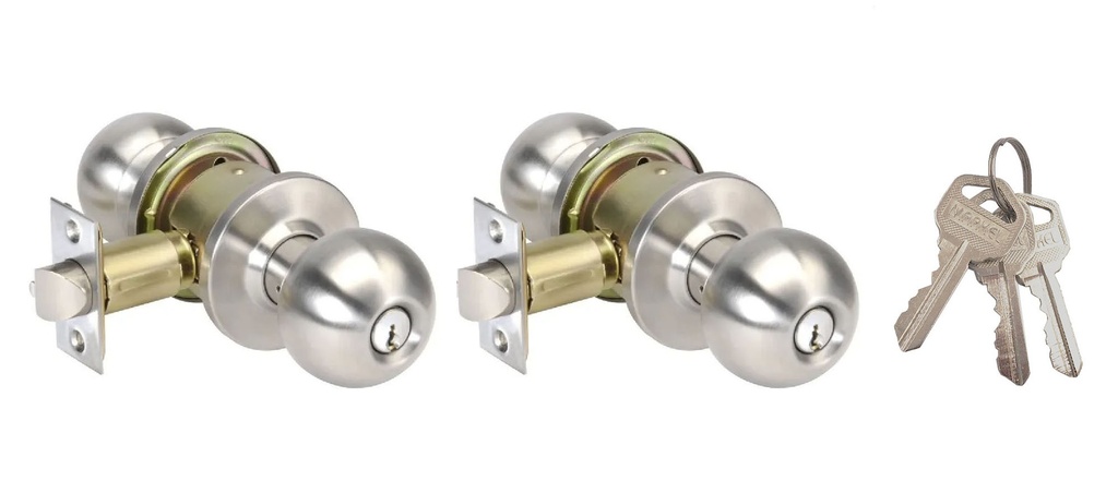 MARKEL Adk11-Me002/2Ss Entrance Cylindrical Lockset 2Keys Alike Grade 2