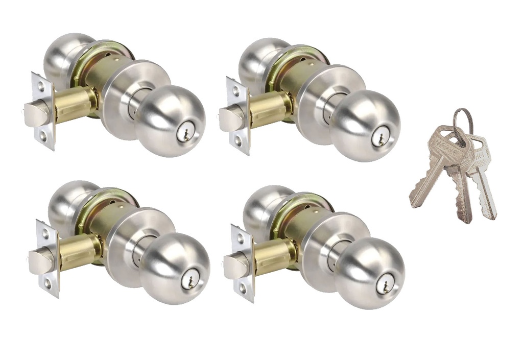MARKEL Adk12-Me002/4Ss Entrance Cylindrical Lockset 4Keys Alike Grade 2