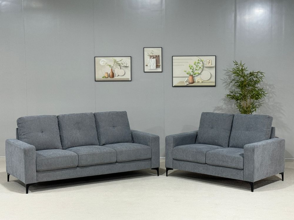 Abode Pieces Laxa Ii 3-2 Sofa Set in Cloudy Fabric