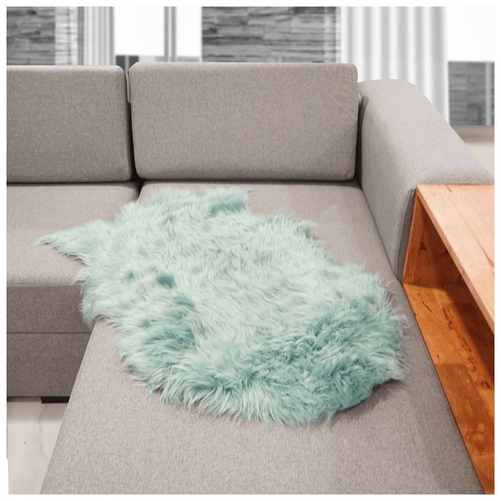 Faux Fur Rug Teal 