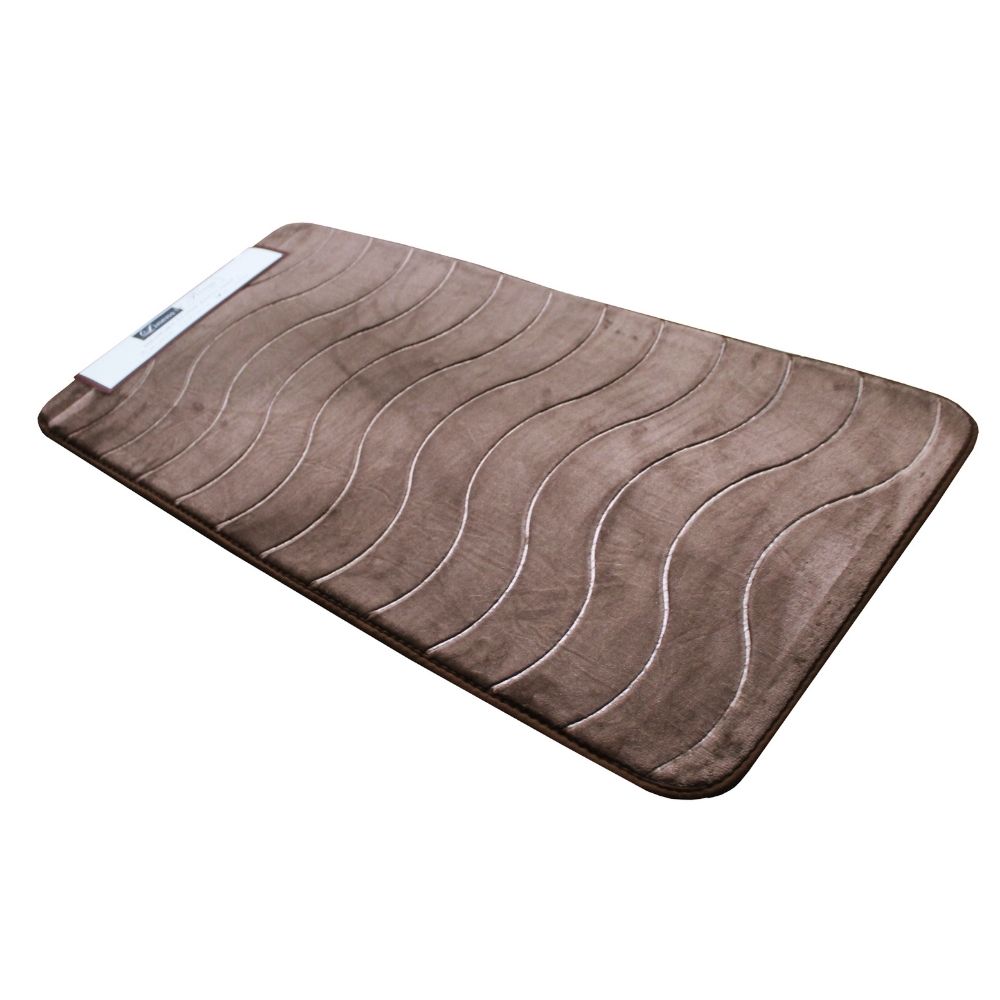 LINENS N' THINGS Memory Foam Bathroom Mat Wave 50X80 Pinecone