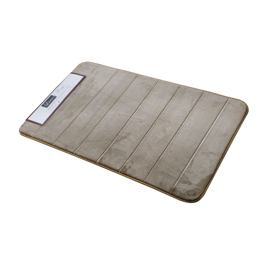 LINENS N' THINGS Memory Foam Bathroom Mat Line 50X80 Taupe
