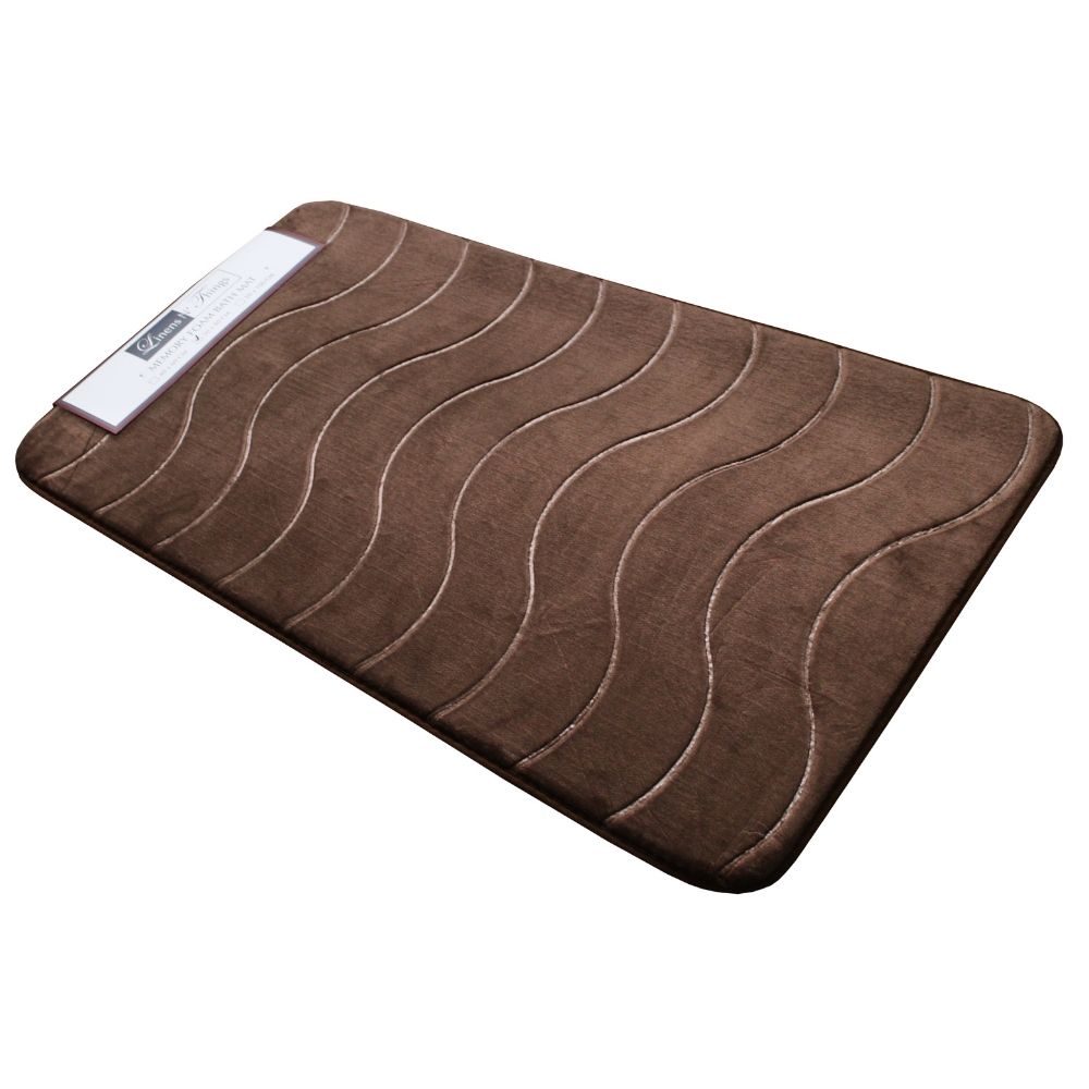 LINENS N' THINGS Memory Foam Bathroom Mat Wave 50X100 Pinecone